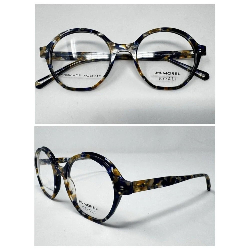 Morel Koali 20120K 49-19-140 Eyeglass Frames Blue Havana France